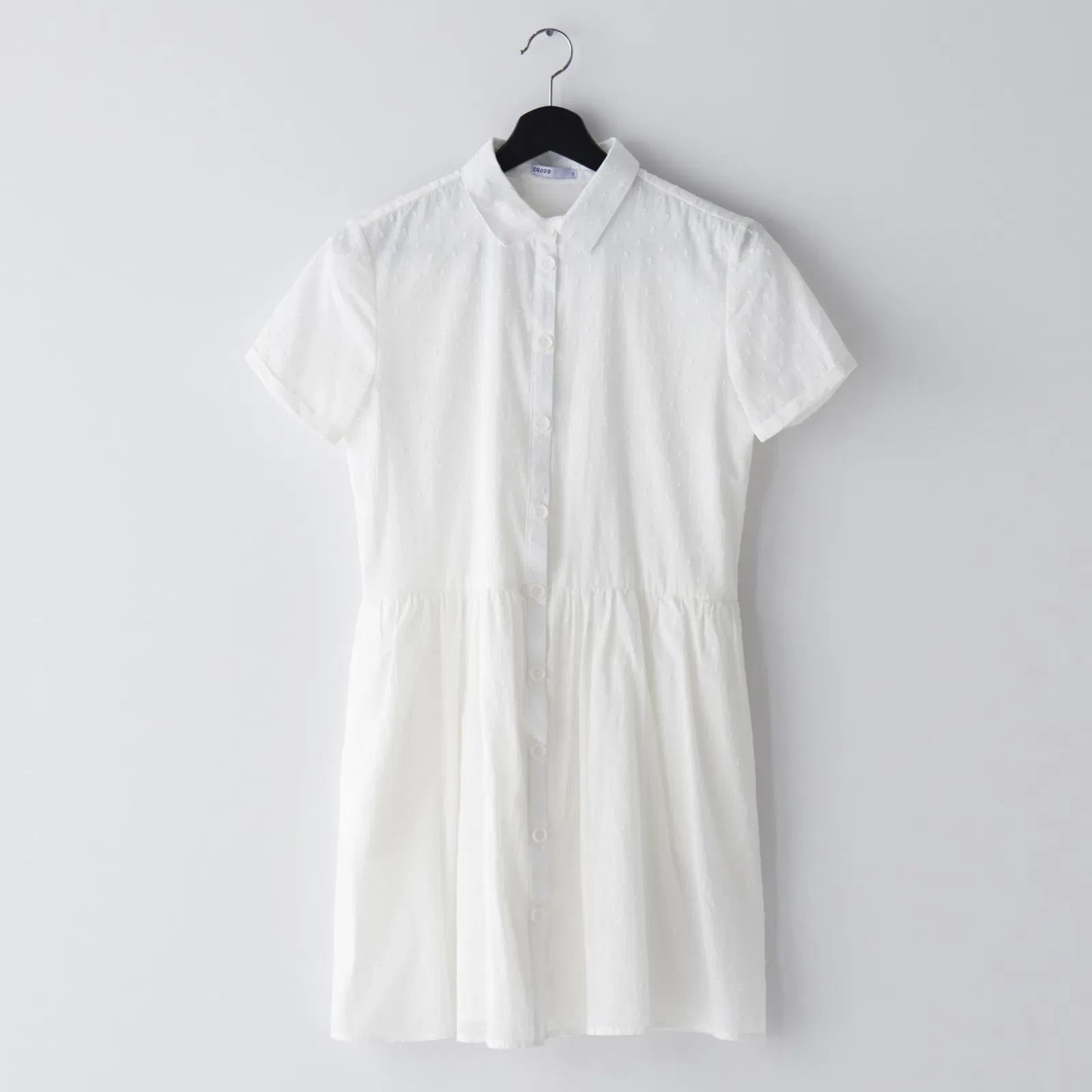Cropp - Rochie din bumbac, cu guler -