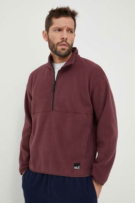Jack Wolfskin Bluza Barbati, Culoarea Bordo, Neted Bărbaţi Burgundia, Polar