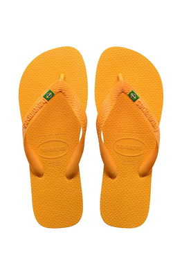 Havaianas Slapi BRASIL Culoarea Galben, 4000032.1740 Bărbaţi, Sintetic, Toc Plat