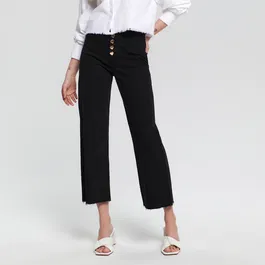 Sinsay - Blugi scurți high waist - Negru