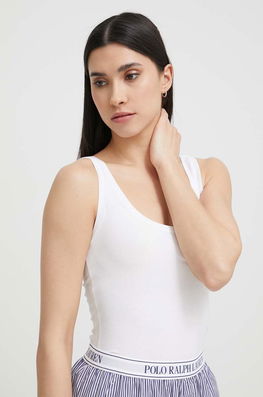 Polo Ralph Lauren Maiou De Pijama Culoarea Alb Dama, Tricotaj