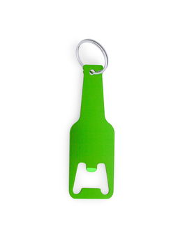 Breloc desfacator metalic sticle, BEER, Verde, 8 cm