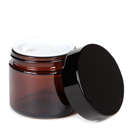 Borcan rotund cu capac negru 30ml