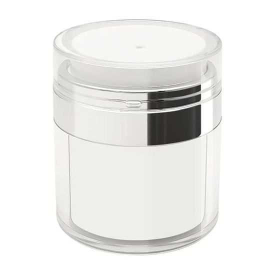 Flacon Airless alb-argintiu 15ml