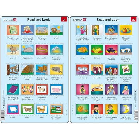 Set 10 Puzzle-uri Read and Look 21 -30 (EN), 10 piese Larsen LRRA11 B39016705