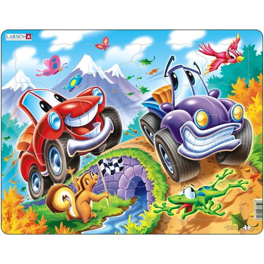 Puzzle Masini, 22 Piese Larsen LRUS11 B39016763