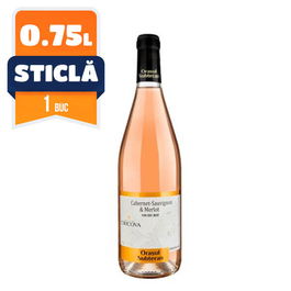 Cricova Orasul Subteran Cabernet Sauvignon si Merlot Rose Sec 0.75L