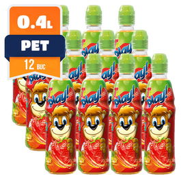 Tedi Play capsuni-lamaie verde-mere Pet 0.4 L, 12 buc/bax