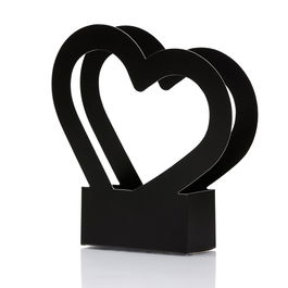 Cutii cu mâner inimă - negru (set 10 buc)