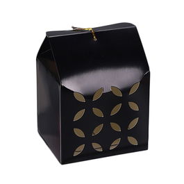 Cutie pătrată perforată - negru