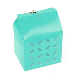 Cutie pătrată perforată - verde
