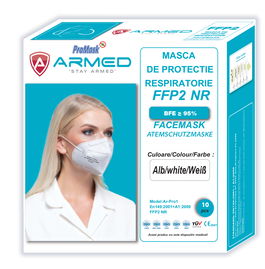 Masca protectie FFP2 pentru adulti - Ambalate individual (10 bucati) - ARMED