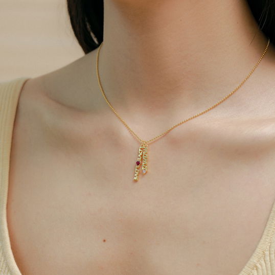 Lantisor argint placat cu aur, dama, pandantiv MAMA, argint 925, auriu, 3,92gr