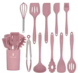 Set 11 ustensile de bucatarie din silicon, antiaderente