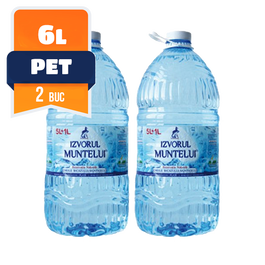 Izvorul Muntelui plata PET 6 L, 2 buc/bax