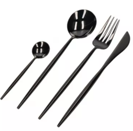 Set de 24 piese tacamuri in stil portughez- culoare negru