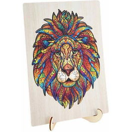 Puzzle Lemn Leu, 140 piese, 30x22.5 cm Grafix GR400044 B39017801