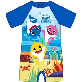 Costum de baie UV cu maneci scurte si fermoar Baby Shark EPLUSM EPMBS5244061 B360685