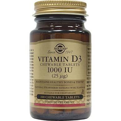 Vitamina D3 1000 UI Solgar - 100 tablete