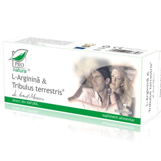 L Arginina si Tribulus Terrestris, 30 capsule Pro Natura