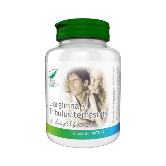 L Arginina si Tribulus Terrestris, 150 capsule Pro Natura