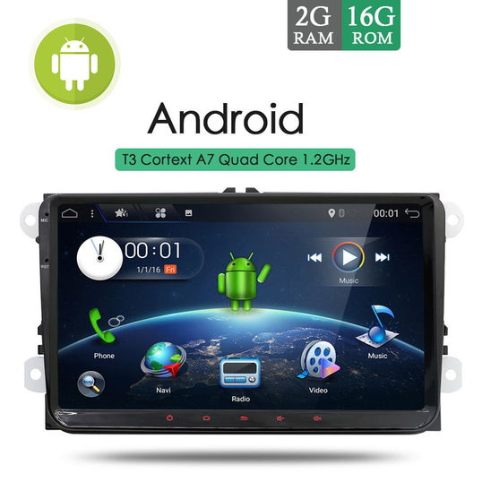 Navigatie Android Vw T5 T6 Caravelle/ Transporter 2010-2016 Octa Core Ecran 9 inch 2GB R NAVD-MT9800