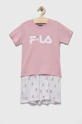 Fila Pijamale De Bumbac Pentru Copii Culoarea Alb, Modelator, Set, Model Print