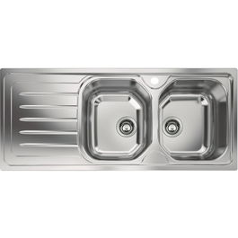 Chiuveta OLX 621, inox satinat, 2 cuve, picurator stanga, 1160x500 mm