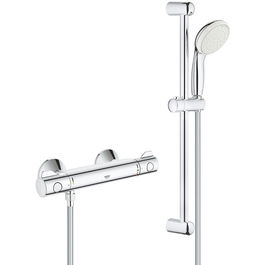 Set baterie dus Grohe Grohterm 800, termostatica + set dus New Tempesta II 600, crom, 34565001