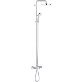 Sistem dus cu pipa cada Grohe New Tempesta Cosmopolitan 210, termostatic, crom, 26223001