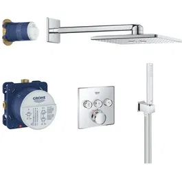 Sistem dus Grohe Grohterm Smartcontrol, termostatic, incastrat, Rainshower 310 SmartActive Cube, 2 jeturi, set dus Euphoria Cube stick, crom, 34706000