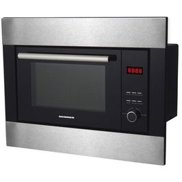 Cuptor cu microunde incorporabil Heinner HMW-23BIXBK, 23 L, 800 W, Grill, Digital, Negru/ Inox