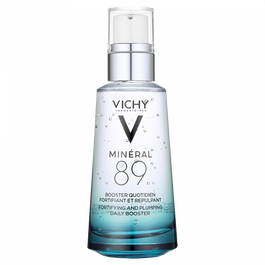 Gel-booster zilnic cu acid hialuronic Vichy Mineral 89, efect de hidratare, fortifiere si reumplere 50 ml