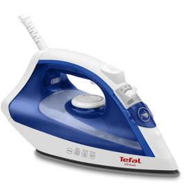 Fier de calcat Tefal Virtuo FV1711E0, 1800 W, 80 g/min, 24 g,min, talpa anti-aderenta, 200 ml, alb/albastru