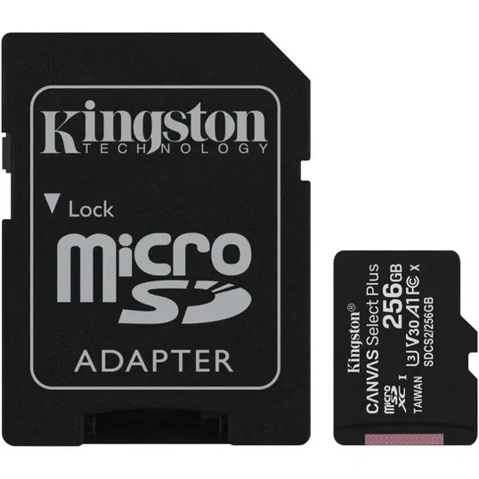 Card de memorie Kingston 256GB micSDXC Canvas Select Plus 100R A1 C10