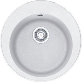 Chiuveta Franke Rotondo ROG 610, alb, cu ventil, 114.0531.717