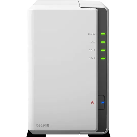 NAS DiskStation DS220j 2-Bay 3,5' SATA HDD, 1x Gigabit LAN, 2x USB 3.0, 512MB DDR4 RAM