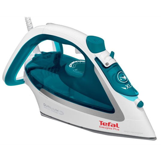 Fier de calcat TEFAL EasyGliss Plus FV5718E0, 2500W, 190g/min, Easygliss Plus , Durilium AirGlide, functie calcare verticala, Auto OFF, Autosteam, alb&albastru, turcoaz