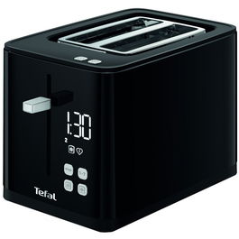 Prajitor de paine Tefal TT640810, 850W, ecran digital, 3 functii dedicate, 7 niveluri de rumenire, Negru
