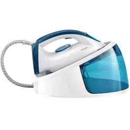 Statie de calcat PHILIPS FastCare Compact GC6722/20, 2400W, 300g/min, 1.5l, talpa ceramica, alb-albastru