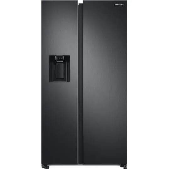 Side By Side Samsung RS68A8820B1/EF, 609 l, Clasa F, Full No Frost, Twin Cooling Plus, Conversie Smart 5 in 1, SpaceMax, Compresor Digital Inverter, Dozator apa, Antracit