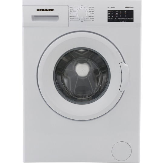 Masina de spalat Heinner HWM-V7014D++, 7 kg, 1400rpm, clasa D, Display LED, 15 programe, Alba