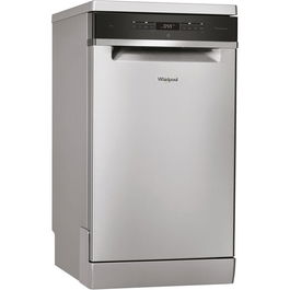 Masina de spalat vase Whirlpool WSFO 3O23 PF X, 10 seturi, 7 programe, Al 6-lea Simt, 45 cm, clasa E, inox