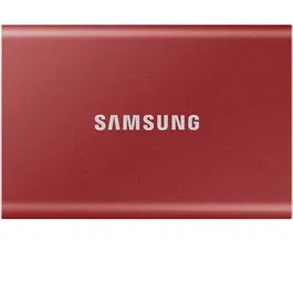 SSD extern Samsung T7 portabil, 2TB, USB 3.2, Metallic Red