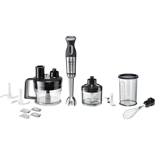 Mixer de mana Bosch MaxoMixx MS8CM6190, 1000 W, 12 viteze, vas 600 ml, inox