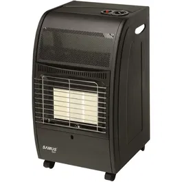 Soba pe gaz Samus RS421, Alimentare butelie, Aprindere piezo-electrică, 3 trepte de putere, Senzor lipsă oxigen, Senzor prezenţă flacără, Negru