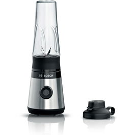 Blender Bosch Vita Power Serie 2 MMB2111M, 450 W, 0.65 l, Cutit Pro Edge, Sistem Pro Performance, sticla ToGo, Inox