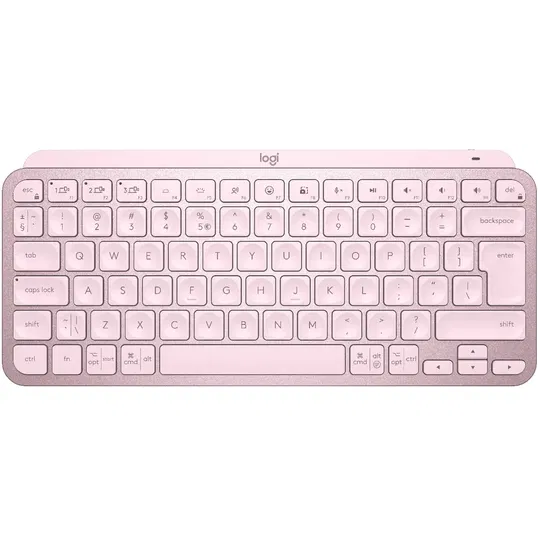 Tastatura iluminata Logitech MX Keys Mini, Wireless, layout US INTL, Rose