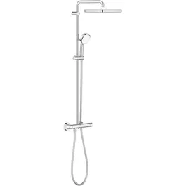 Sistem dus GROHE Cosmopolitan 250 26689000, termostat, 2 functii, argintiu