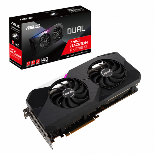 Placa video AMD Radeon DUAL RX 6700 XT OC 12GB, GDDR6, 192bit